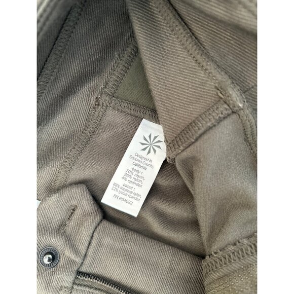 Athleta Trailsetter Motto Motion Athleisure Pants Size 2 Olive Green Ankle Zip - Picture 7 of 10